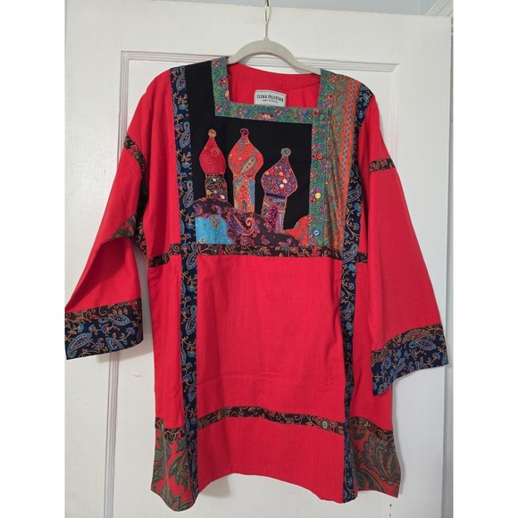Elena Pelevina Tops - Elena Pelevina Russian folklore patchwork  Tunic Made In Russia See Measurement